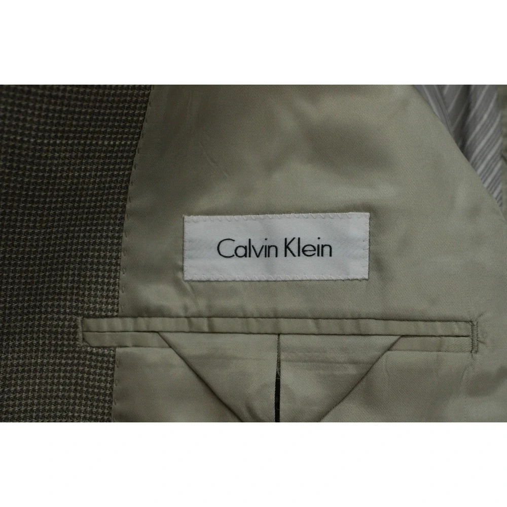 Calvin Klein Blazer Mens 40R Silk Wool 2‎ Buttons Single Breasted